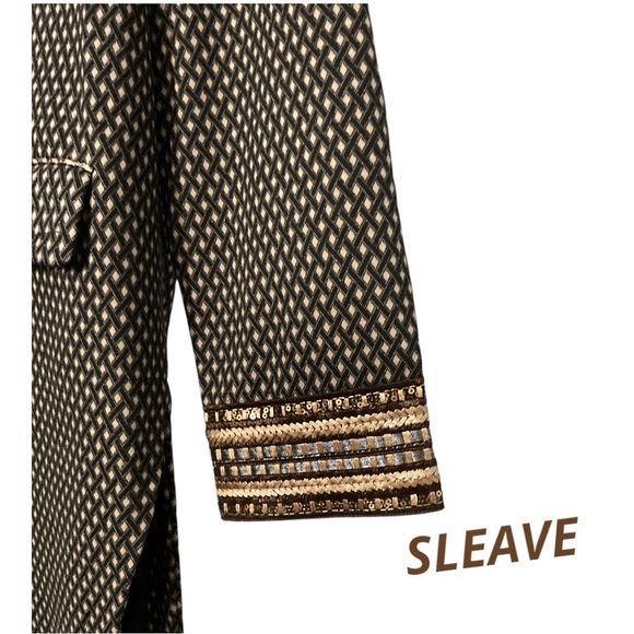 NWT NKN Nekane Spain MODERN Party formal BlazerTextural pattern party NEW-$178 - Picture 9 of 14